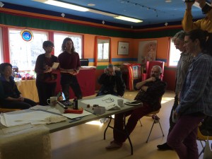 On the last day of the workshop Tashi demonstrated the calligraphy of now-ness