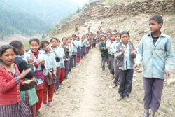 The blue school in Dolpo