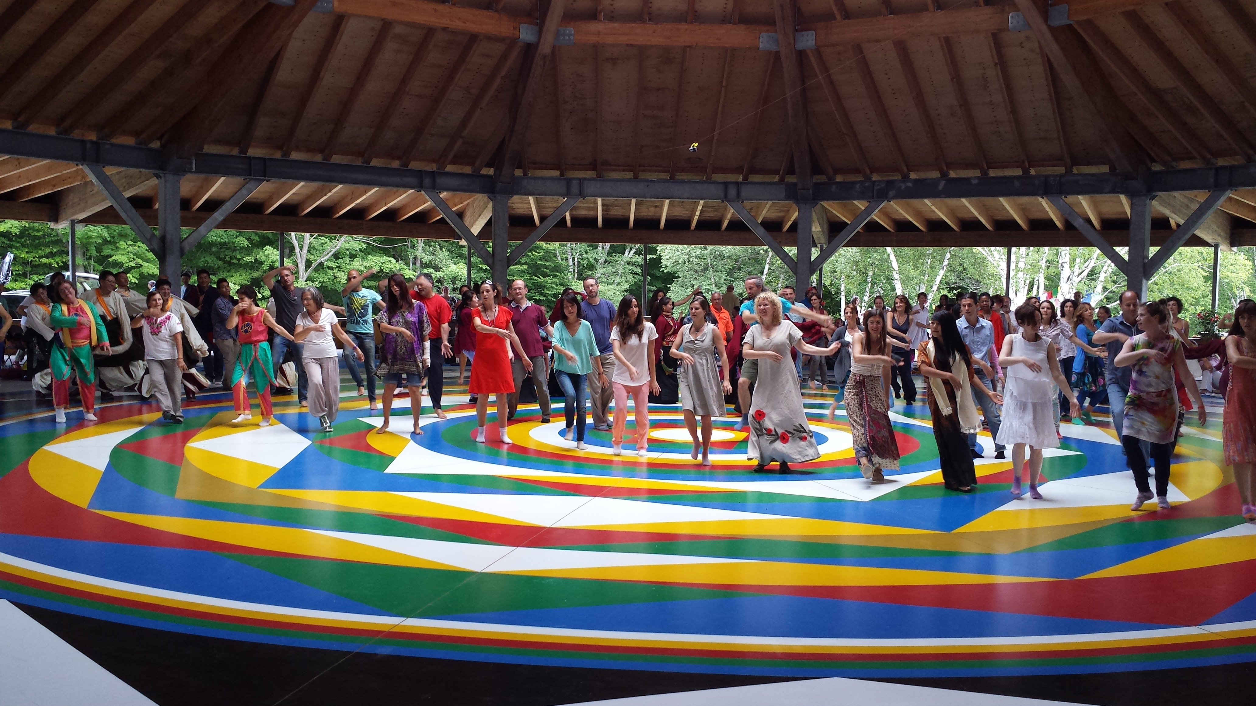 Khaita Dances after the Ganapuja and Sang and Serkyem for the internal inauguration of the Mandala Hall on Saturday morning July 12, 2014