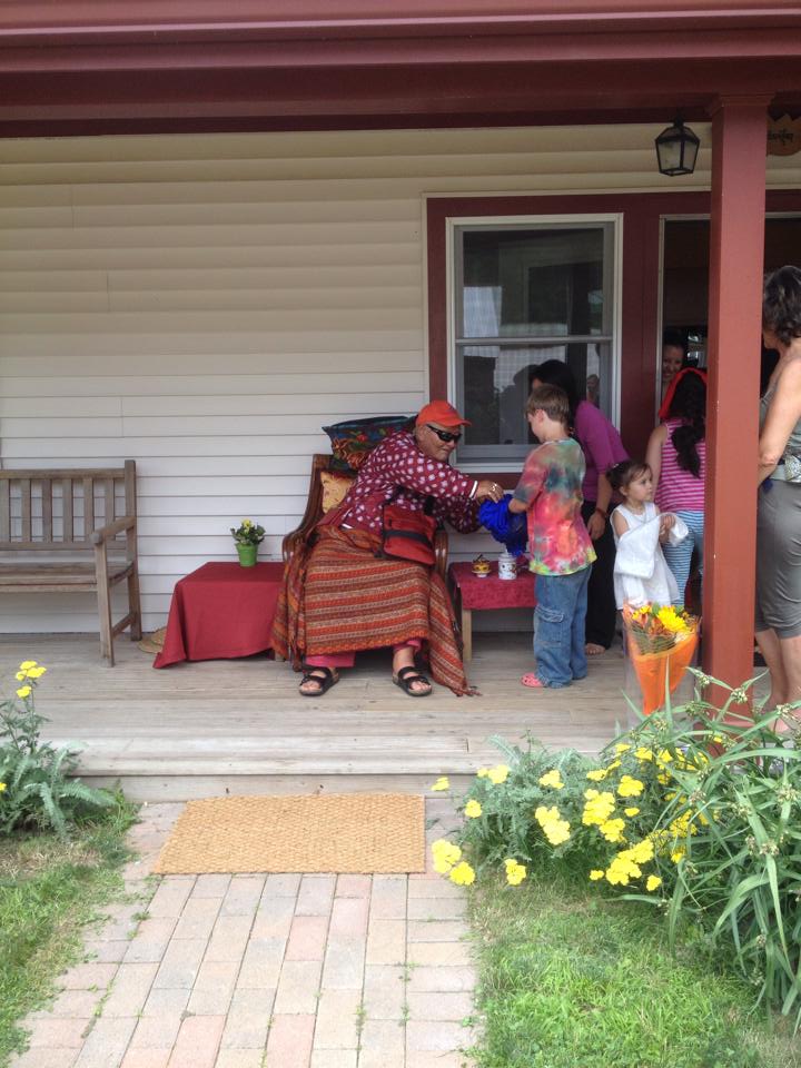 Rinpoche arrives at his home at Lower Khandroling, East Buckland, MA USA on July 8, 2014