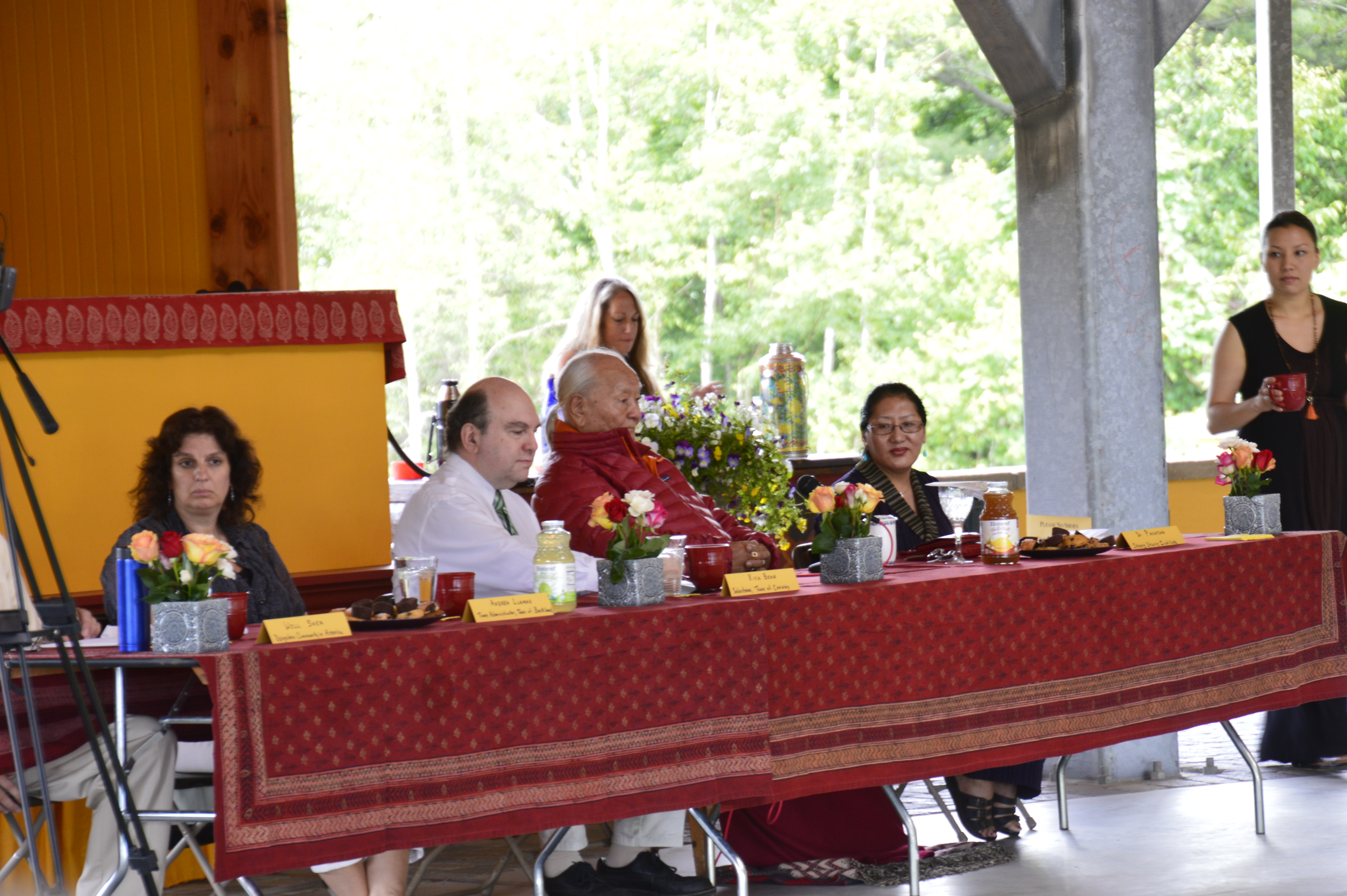 Officials gathering at the Universal Mandala Hall July 11, 2014