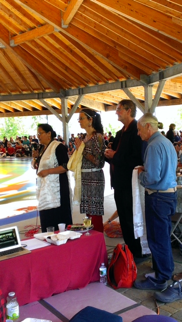 Offerings of Body, Voice and Mind to Chögyal Namkhai Norbu from Shang Shung Institute, ASIA and Dzogchen Community on Saturday morning July 12, 2014