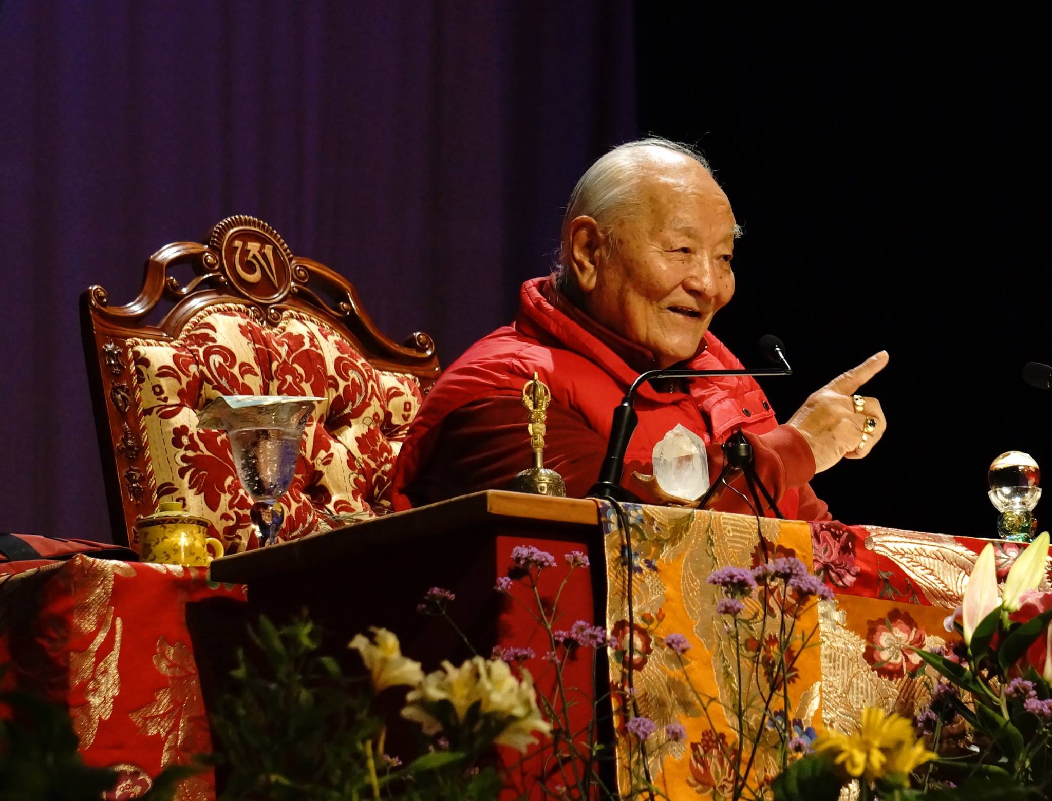 Rinpoche teaching the Four Dharmas of Longchenpa at the Mohawk School Sunday July 20, 2014 Photo courtesy of Paula Barry