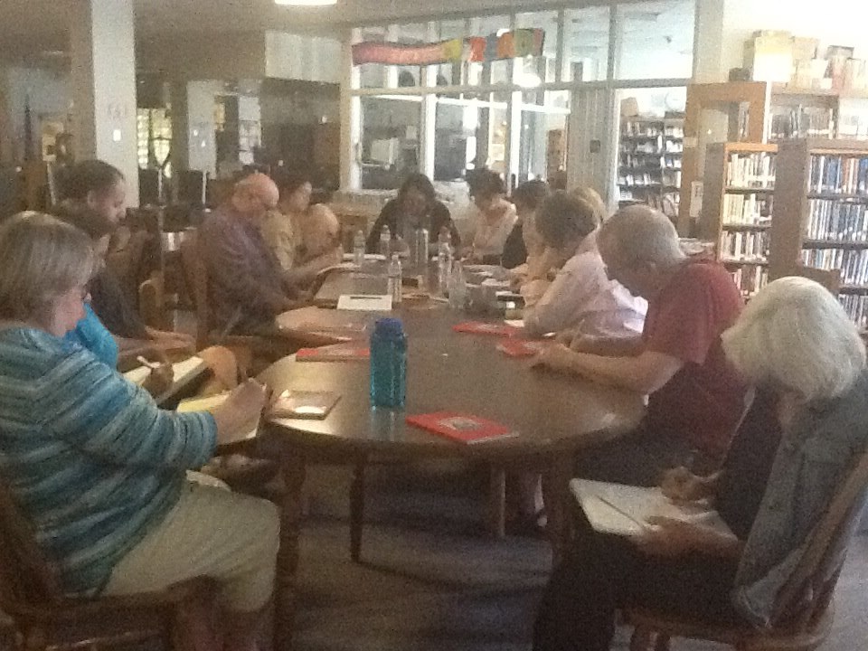 Writing class with Jan Cornall at the Mohawk School during the weekend