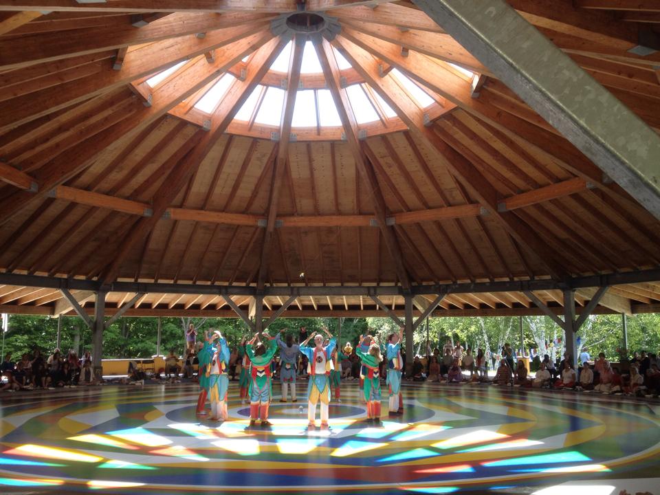 Vajra Dance as part of the Ganapuja and practices to inaugurate the Universal Mandala Hall on Saturday morning July 12, 2014