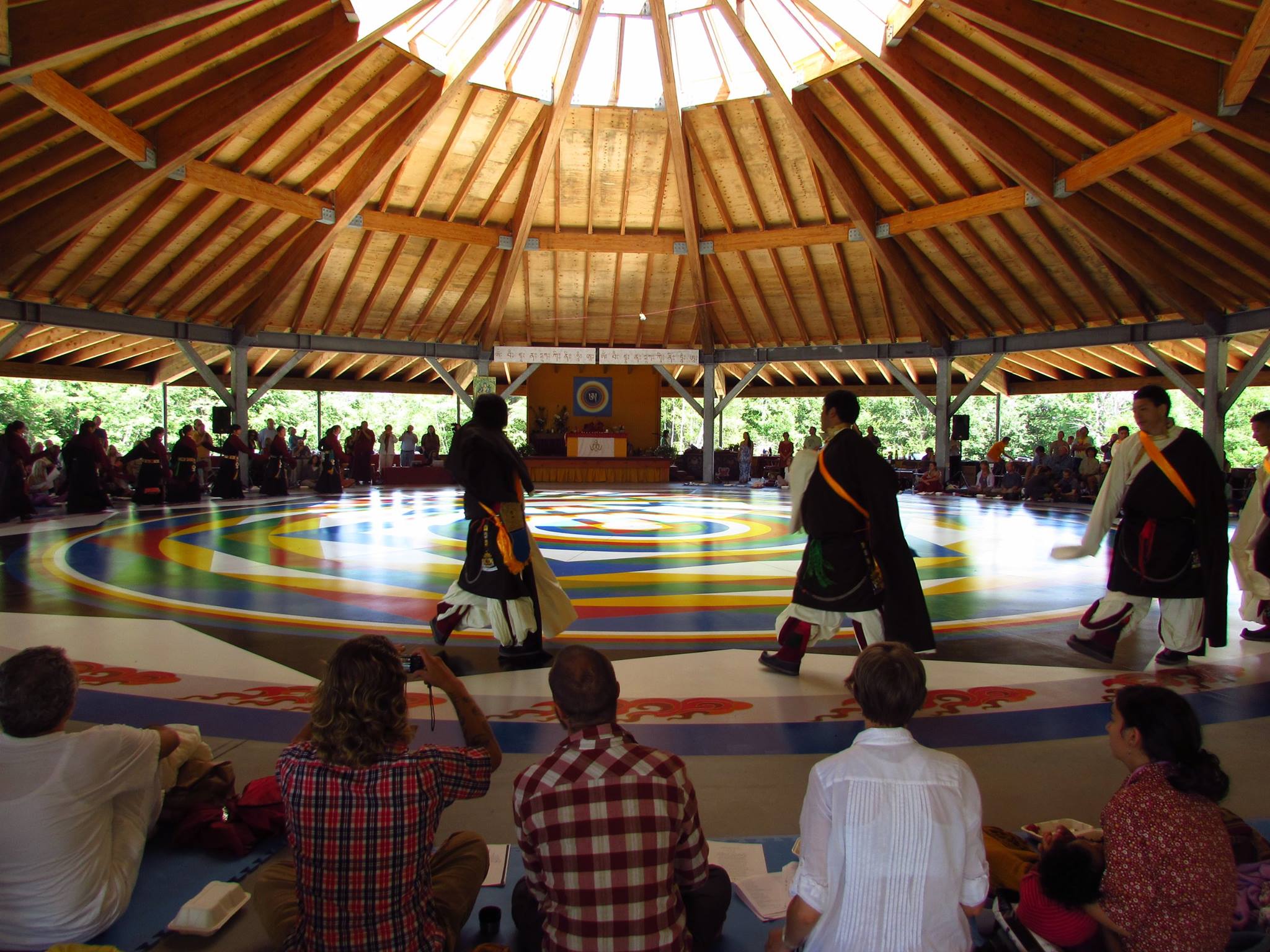 Derghe Dancers at the internal inauguration of the Universal Mandala Hall on Saturday morning July 12, 2014