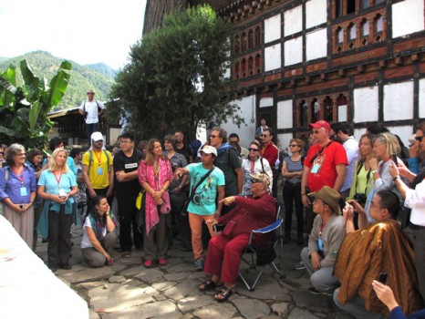 Rinpoche and students at Kyichu Lhakang built by Songsten Gampo in the 7th century. Photo M.Simmons