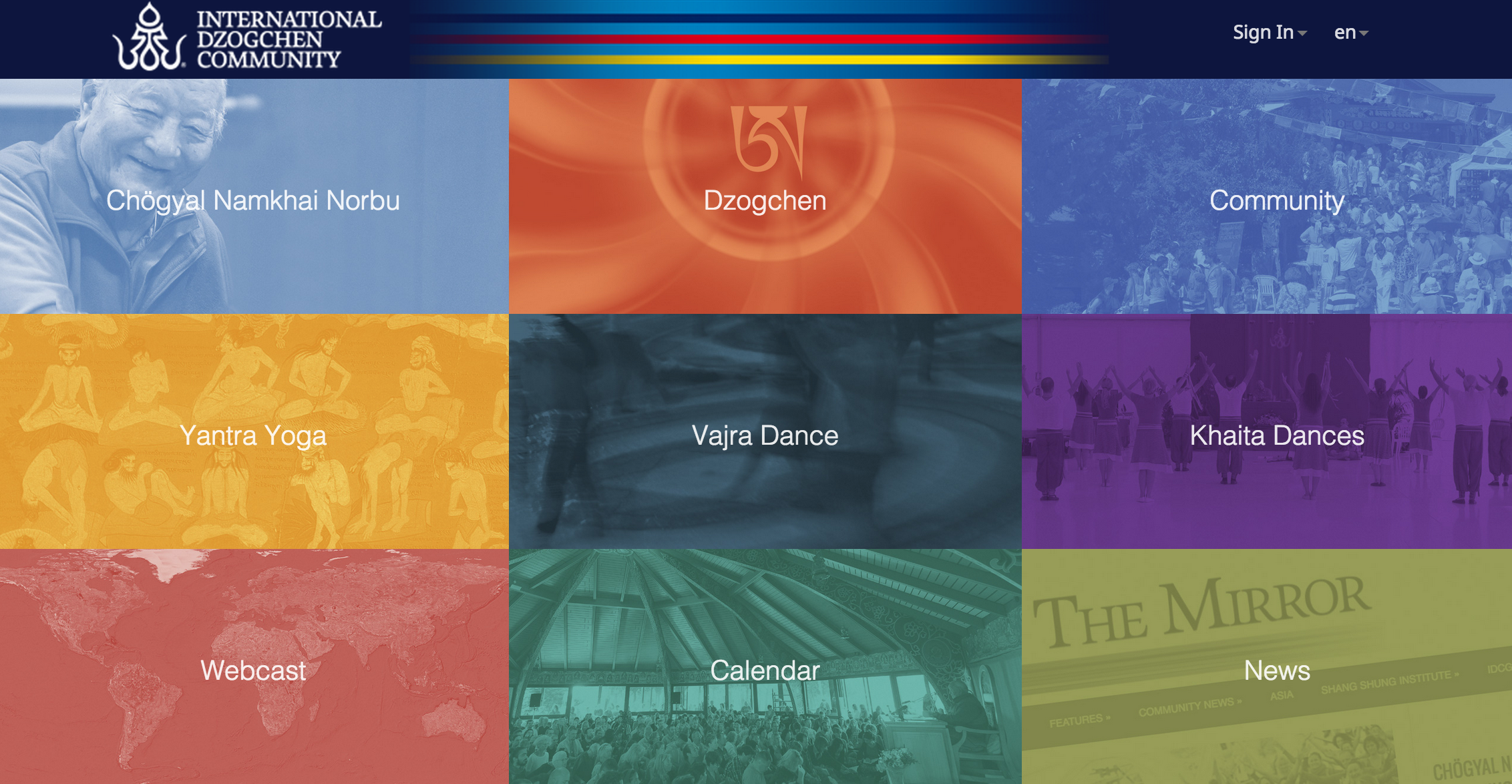 Dzogchen Portal: new IDC and Webcast sites