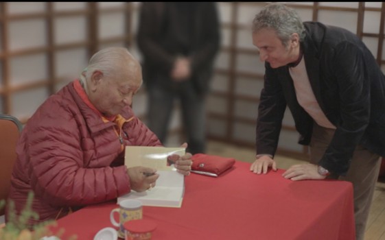 Roberto and Rinpoche at the presentation of 'Light of Kailash vol.3' in London, 2015