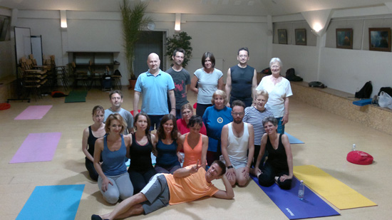 The last day of the second thematic 10-occasion practice in August, 2015.(The four ladies on the left side of the first row: Szandra Sáthy, Edit Kozár, Mónika Lakatos, Annamária Czika)