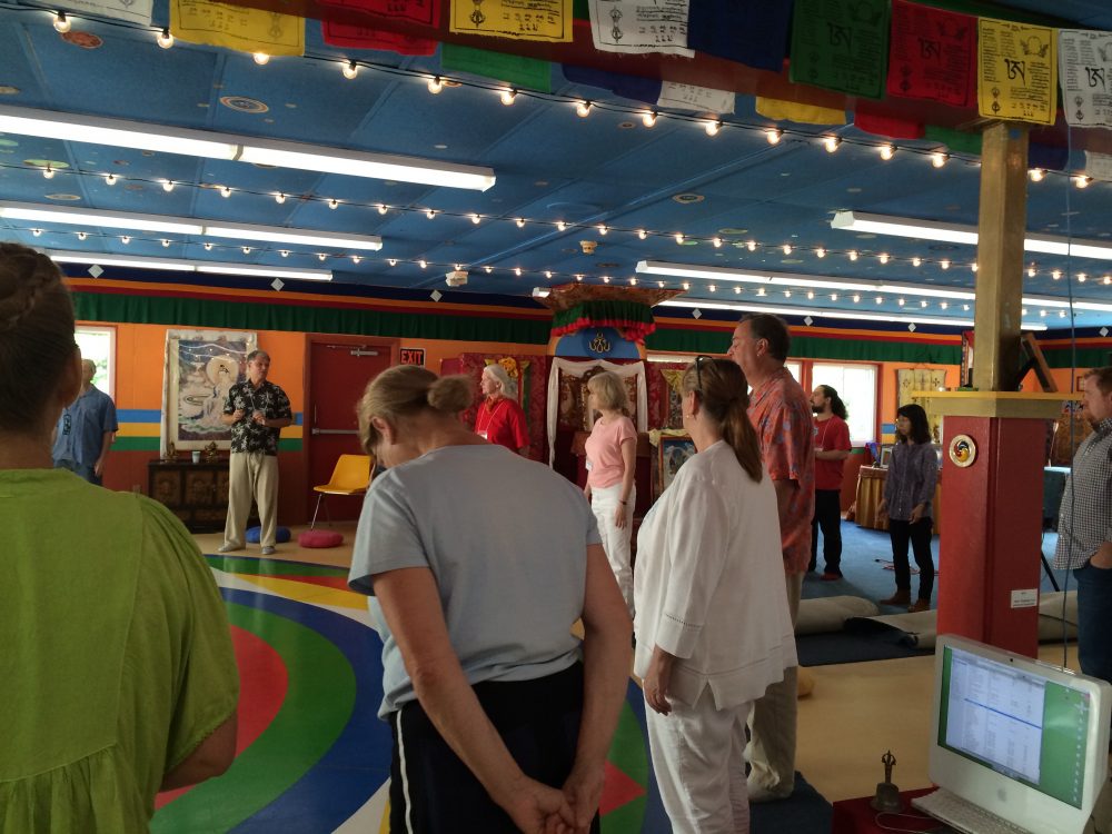 Bodhi and Carisa instructing for the Vajra Dance That Liberates Beings