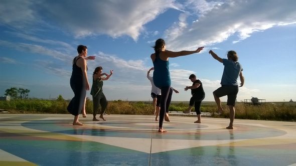 Dancing on the mandala at Merigar East