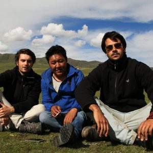 Basilio and Emanuele with a Tibetan nomad