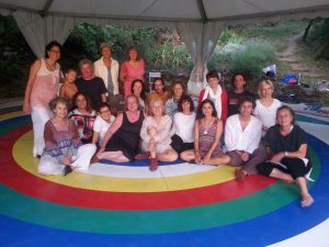 group photo of participants on the mandala