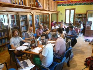 students at work during the 14th Classical Tibetan Translation training