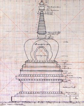 Grid of the stupa in estonia