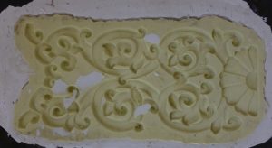 One of the silicone moulds for the Tibetan decorations