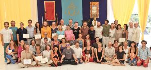 Yantra Yoga instructors with their diplomas