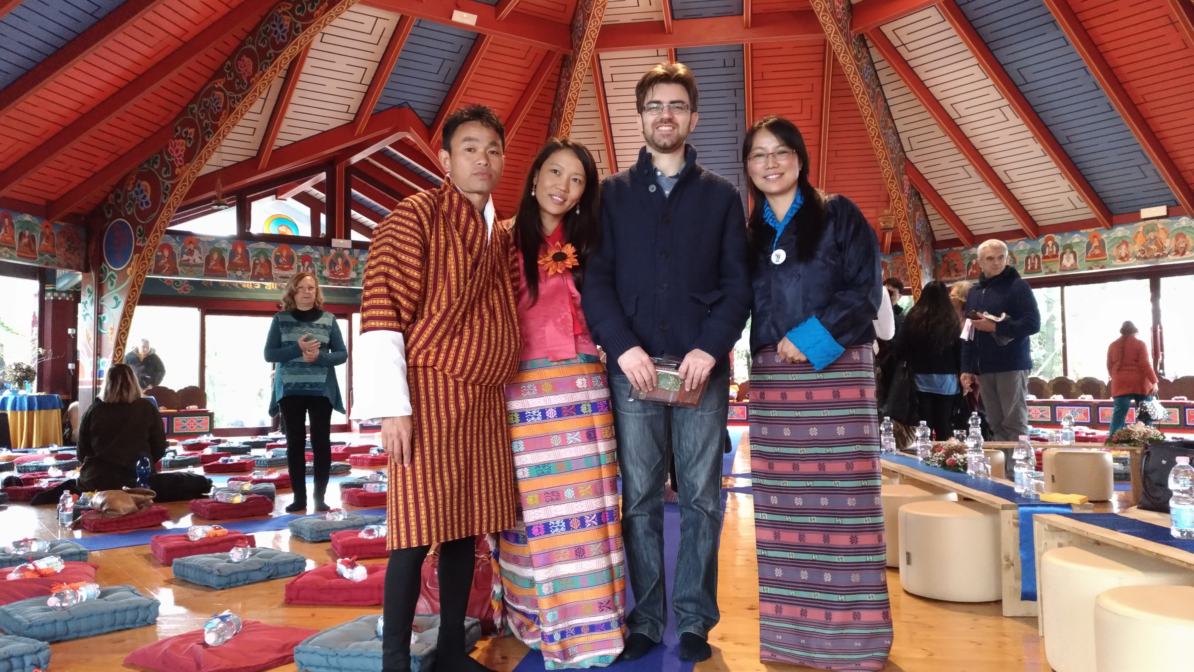 Bhutanese Guests with the Mayor of Santa Fiora, Federico Balocchi