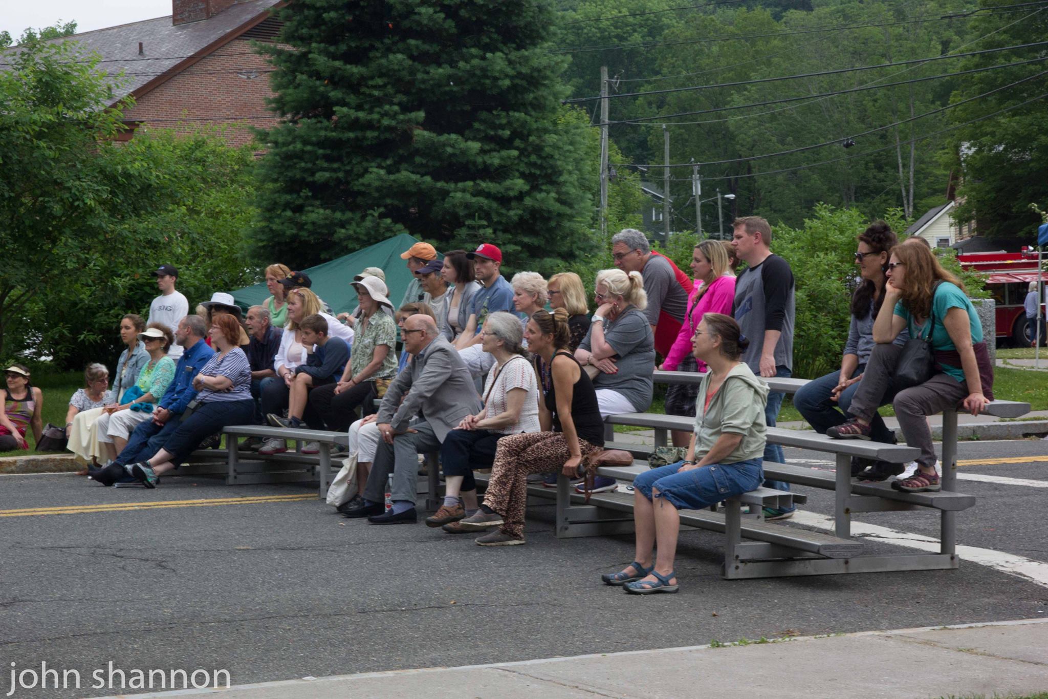 Crowd watching demos