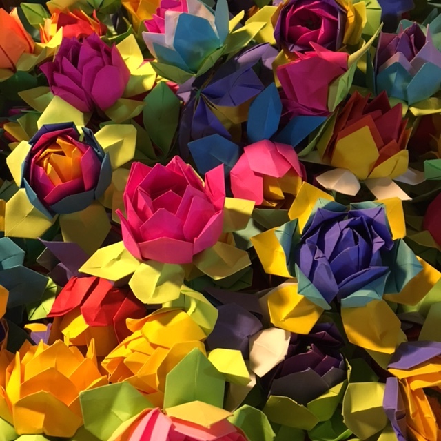 Paper lotuses