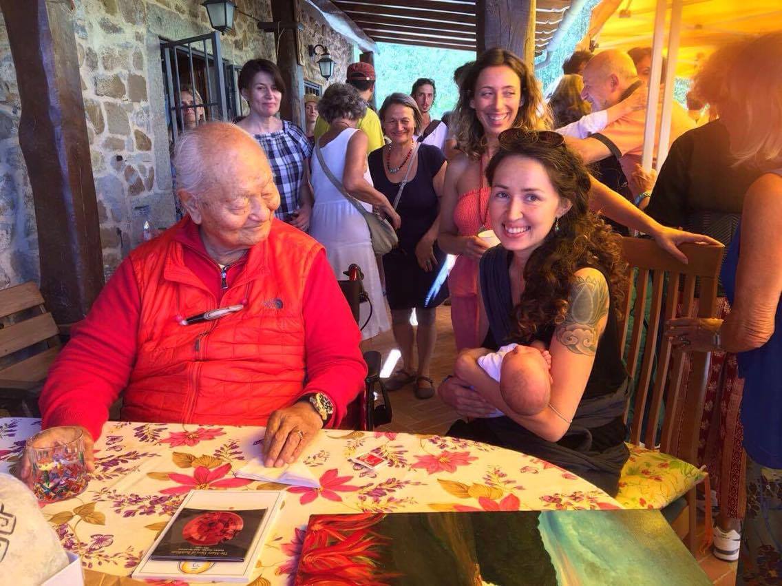 Chiara meets Rinpoche at Merigar West.