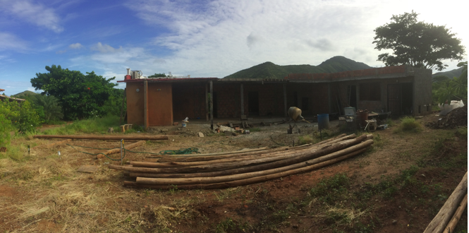 View of the building project of Rolo and Marina's house