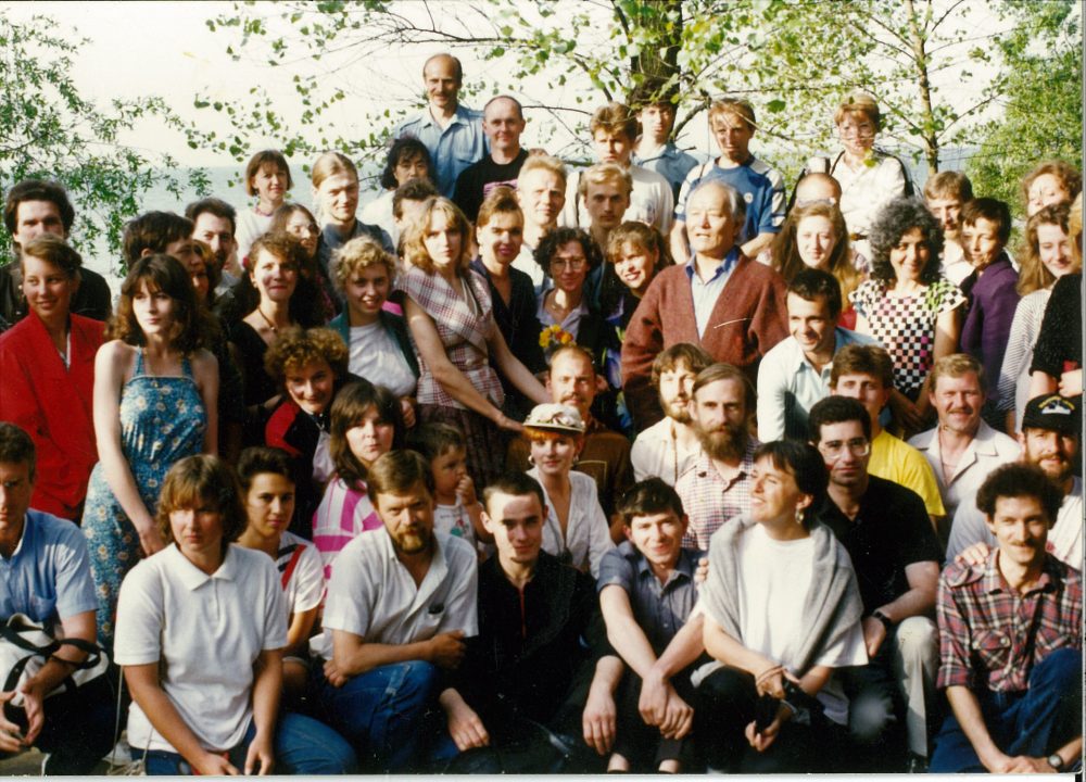 Retreatants with Chögyal Namkhai Norbu in Jurmala, Latvia 1992