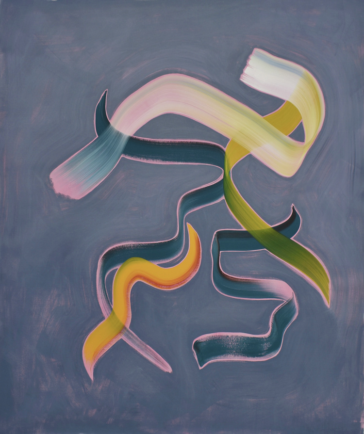 “Salut John” 2015, (6th of 7 parts) watercolor; pencil on paper, 51" x 44" (130 x 113 cm).
