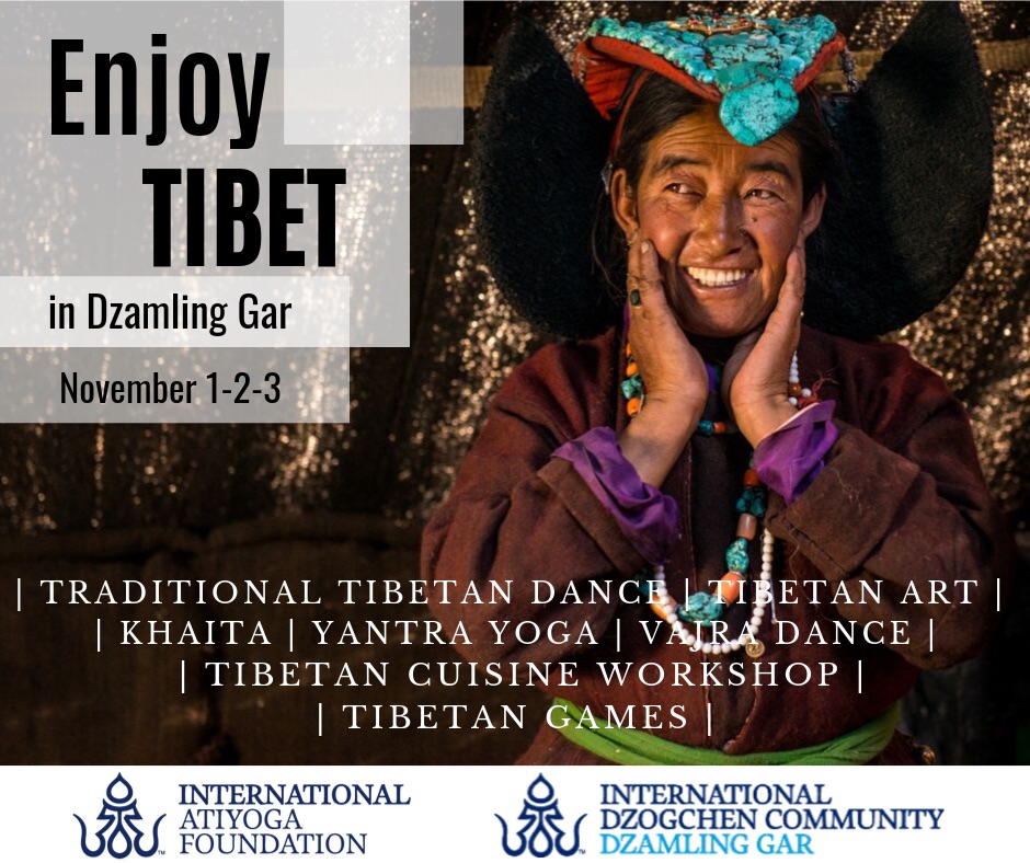 Enjoy Tibet in Dzamling Gar Webcast November 1 & 3