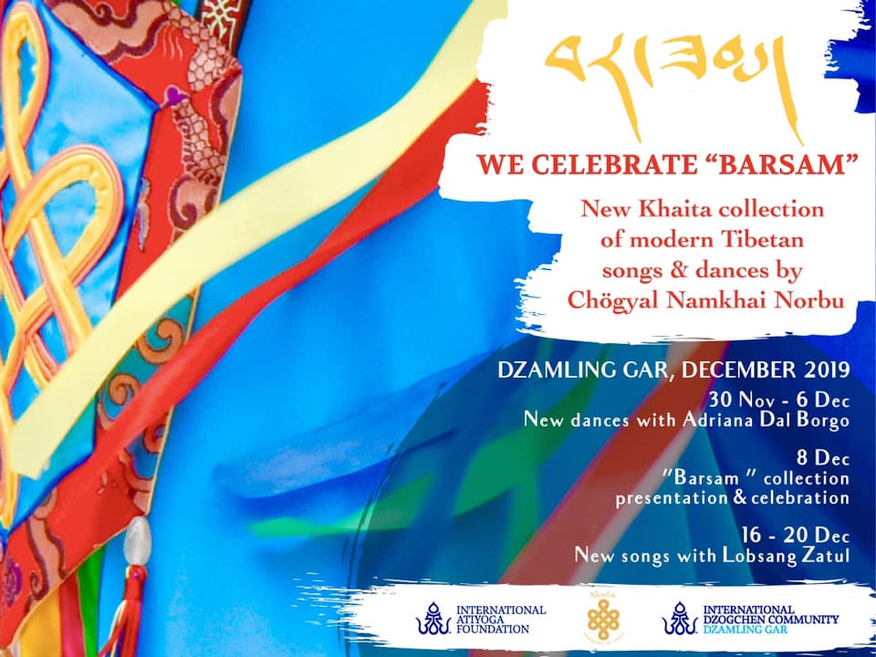 Celebrate “Barsam” at Dzamling Gar – The New Khaita Collection from Chögyal Namkhai Norbu