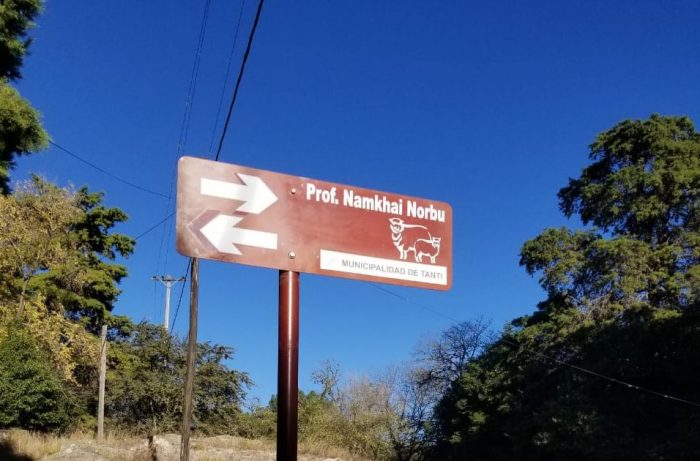 Street Sign with Prof. Namkhai Norbu’s Name