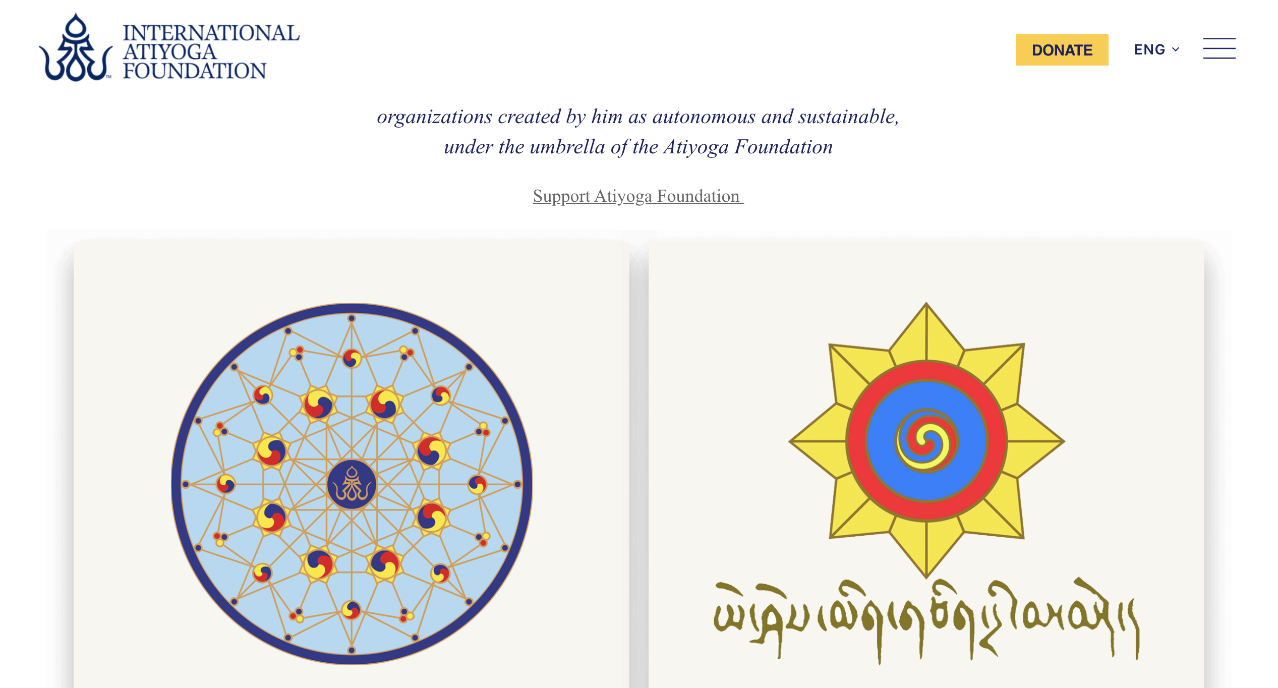 New Website of Atiyoga Foundation