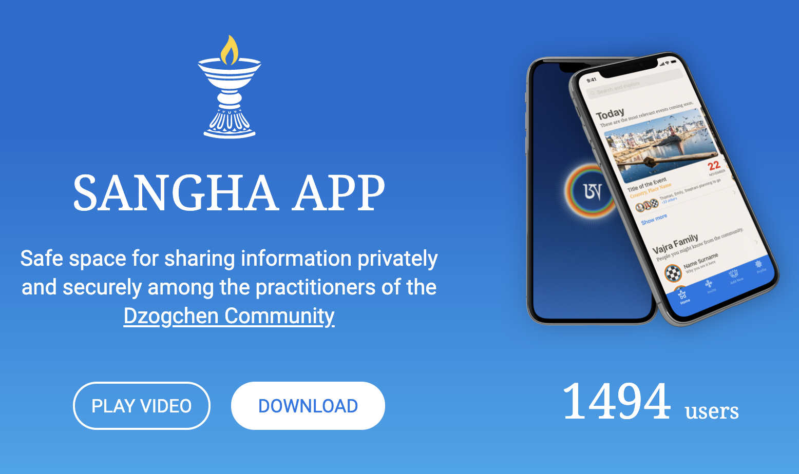 Sangha App Available in Italian and Spanish Language Now