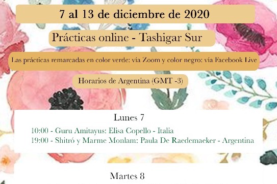 Tashigar South Online Practices December 7–13