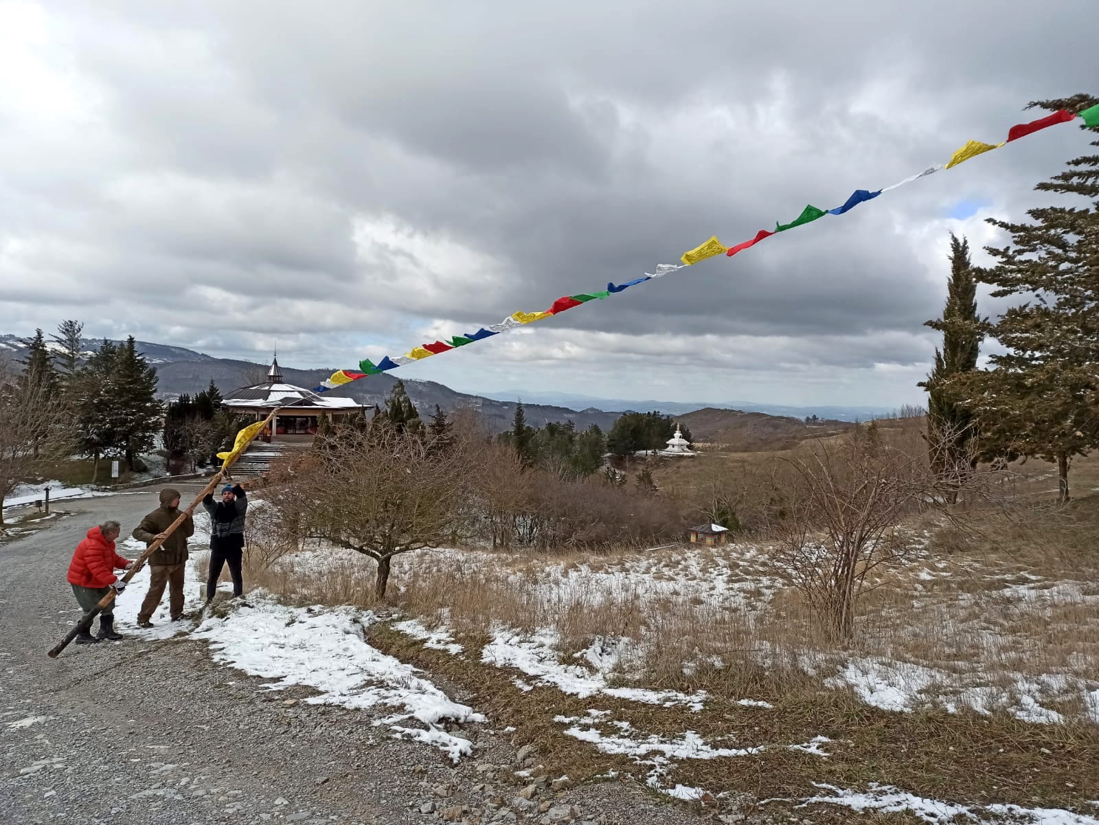 The Merigar Prayer Flags