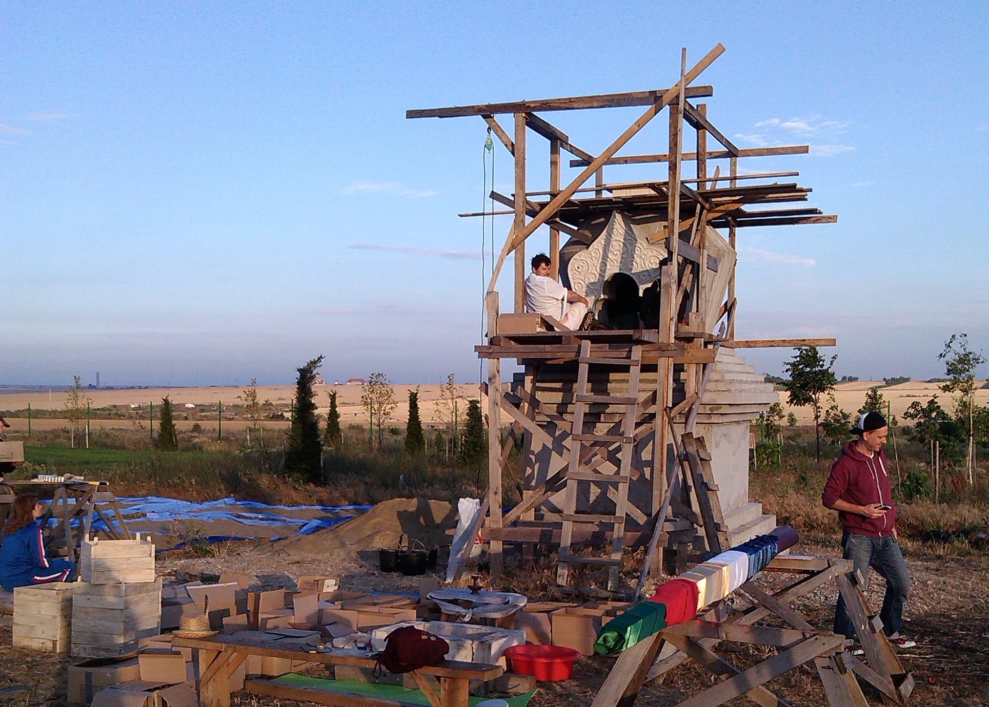 Filling the Second Stupa at Merigar East: Karma Yoga and Practice