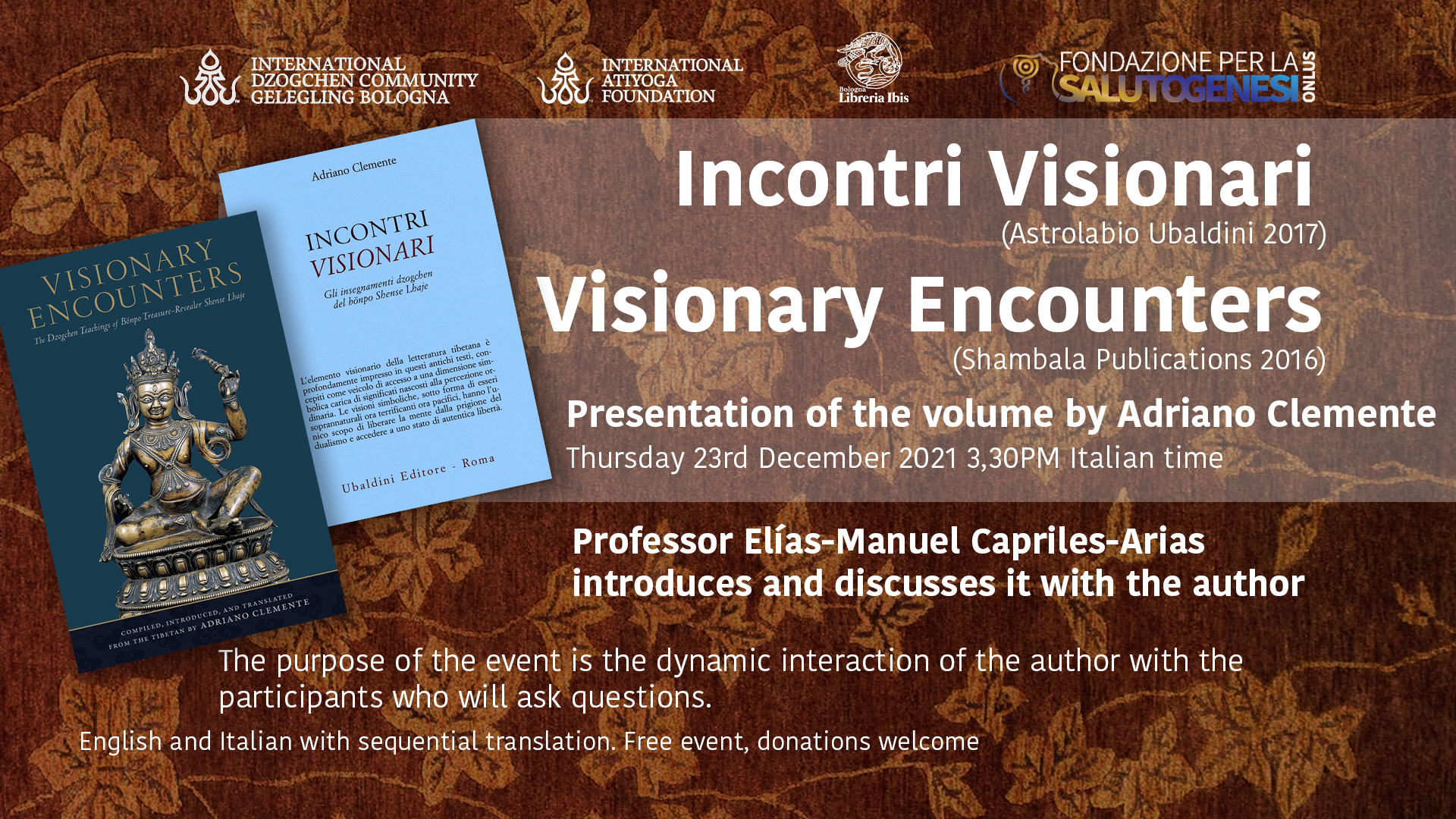 Presentation of Adriano Clemente’s Visionary Encounters