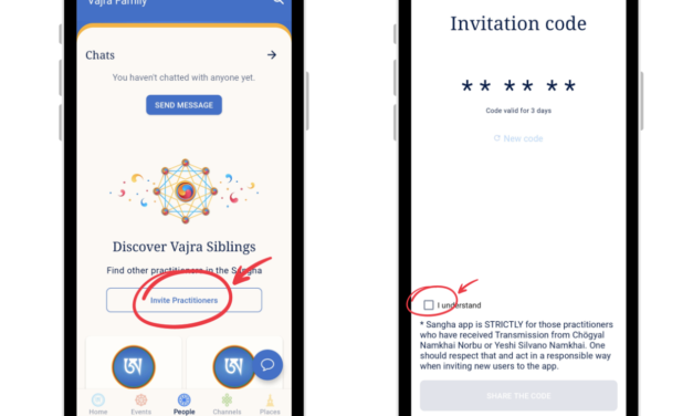 Condividi l’App Sangha con i nuovi praticanti!