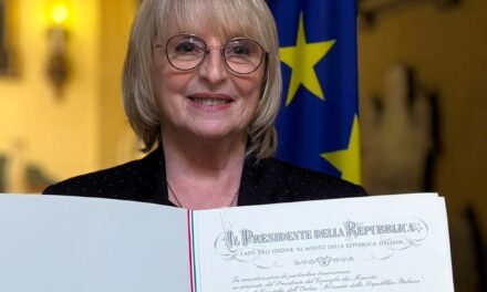 Nadia Gaggioli premiata come Grande Ufficiale dell’Ordine al Merito