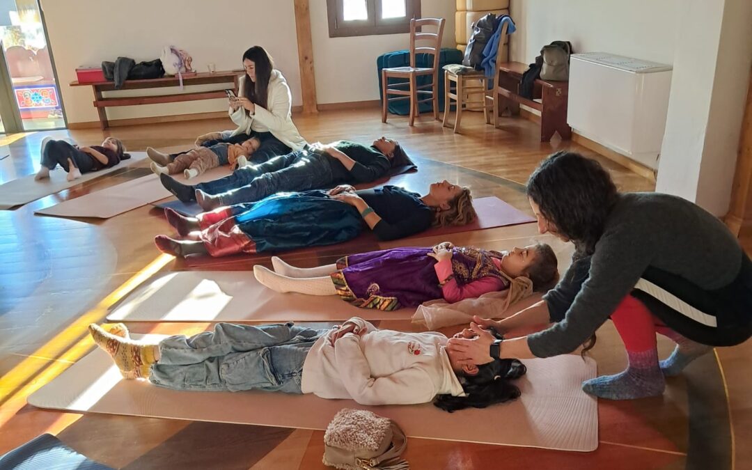 Children bring in the Fire Horse Year