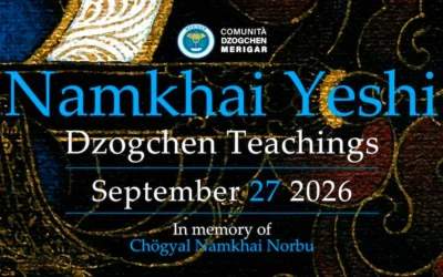 27 de septiembre de 2026 – Enseñanzas de Namkhai Yeshi